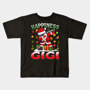 Happiness Is Being A Gigi Santa Christmas Kids T-Shirt